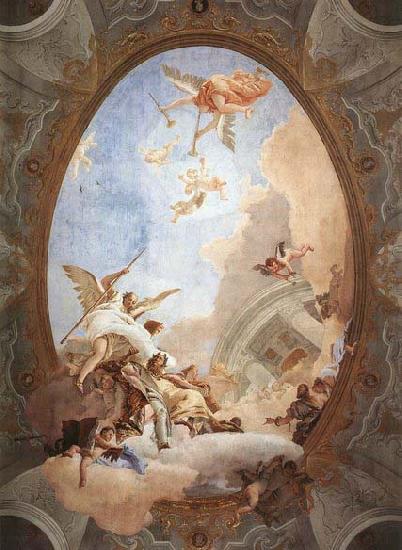 Giovanni Battista Tiepolo Allegory of Merit Accompanied by Nobility and Virtue oil painting picture